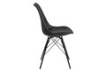 Chair Eris, 1pc, PP/faux leather, black/black