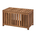 NÄMMARÖ Storage box, light brown stained indoor/outdoor, 80x40x45cm
