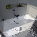 GoodHome Acrylic Bathtub Teesta 170x75 cm, 2 backrests, white
