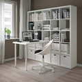 KALLAX / LINNMON Desk combination, white, 182x139x182 cm