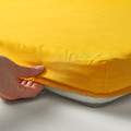 ÖGONLOCKSMAL 3-piece bedlinen set for cot, flower white/yellow, 60x120 cm