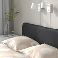SLATTUM Upholstered bed frame, Vissle dark grey, 140x200 cm