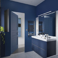 Goodhome Wall-mounted Basin Cabinet Imandra 100cm, matt dark blue