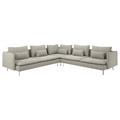 SÖDERHAMN Corner sofa, 6-seat, Viarp beige/brown
