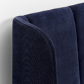 TUFJORD Upholstered bed frame, Tallmyra black-blue/Leirsund, 160x200 cm
