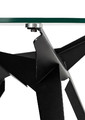 Dining Table Troy 90cm, transparent/black