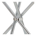 Dining Table Ufo 80cm, transparent/chrome