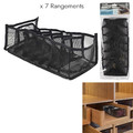 7-Compartment Drawer Organizer, black