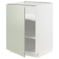METOD Base cabinet with shelves, white/Stensund light green, 60x60 cm