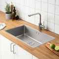 VRESJÖN Inset sink, 1 bowl, stainless steel, 73x44 cm