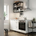 ENHET Kitchen, anthracite, white, 163x63.5x222 cm