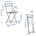 SUNDSÖ Folding chair, light green outdoor
