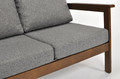 Outdoor Wooden 2-seat Sofa BELLA, brown/graphite