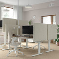 MITTZON Acoustic screen for desk, Gunnared beige, 145x72 cm