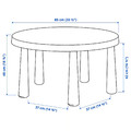 MAMMUT Children's table, indoor/outdoor/light blue, 85 cm