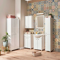 Bathroom Vanity Unit with Wash-Basin Pat 65 cm, white gloss