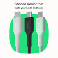 GREEN CELL Cable USB-C-USB-C PowerStream 100W, braid, 1.2m, green