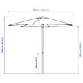 HÖGÖN Parasol, dark blue, 270 cm