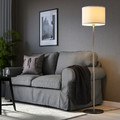 SKAFTET Floor lamp base, nickel-plated