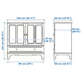 LOMMARP Cabinet, dark blue-green, 102x101 cm