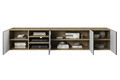 Wall-Mounted TV Cabinet with Shelves Asha 200 cm, artisan/rivier stone mat