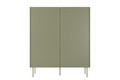 High Cabinet Sideboard with 2 Doors & 2 Drawers Desin 120, olive/nagano oak