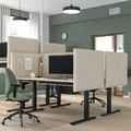 MITTZON Desk sit/stand, electric birch veneer/black, 160x80 cm