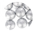 Craft Christmas Baubles 51mm, styrofoam, 9pcs, silver