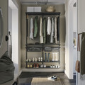 BOAXEL Wardrobe combination, anthracite, 125x40x201 cm