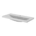 GoodHome Wash-basin Nira slim 16 x 38 x 82.8 cm, white