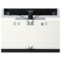 BESTÅ TV storage combination/glass doors, white/Smeviken/Kabbarp white clear glass, 180x42x192 cm