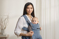 BABYBJORN Baby Carrier Harmony, Woven, Blue mélange, 0-3y