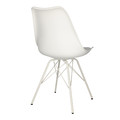 Chair Eris, PP/faux leather, 1pc, white/white