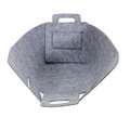 Felt Box Basket Size S, folding, grey