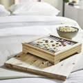 GLAMBERGET Bed frame with storage and mattress, pine/Vesteröy hard, 120x200 cm