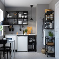 ENHET Wall storage combination, anthracite/white, 80x32x150 cm