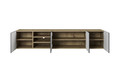 Wall-Mounted TV Cabinet with Shelves Asha 200 cm, artisan/rivier stone mat