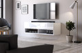 Wall-mounted TV Cabinet Derby 100cm, matt white/high-gloss white