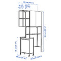 ENHET Storage combination for laundry, white/oak effect, 120x32x204 cm
