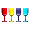 Plastic Wine Glass 340ml, red