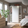 PAX / HASVIK Wardrobe combination, white/white, 150x44x201 cm