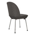 Upholstered Chair Cloe, dark grey/chrome
