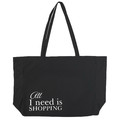Shopper Bag All I Need Is Shopping, black