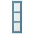 LERHYTTAN Glass door, blue, 30x100 cm