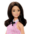 Barbie Fashionistas Doll #224 With Black Hair, Pink Gingham Dress, 65th Anniversary HRH21 3+