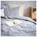 ÄNGSLILJA Quilt cover and pillowcase, grey, 200x150 cm/50x60 cm