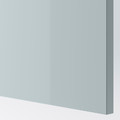 METOD Base cabinet with shelves, white/Kallarp light grey-blue, 20x60 cm