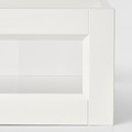 KOMPLEMENT Drawer with framed glass front, white, 75x35 cm