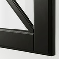 BODBYN Glass door with crossbar, black, 40x40 cm
