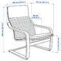 POÄNG Armchair, birch veneer, Knisa light beige